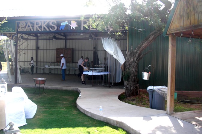 "Preparations Ongoing Under Pavilion"